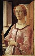 BOTTICELLI, Sandro Portrait of a Lady oil painting artist